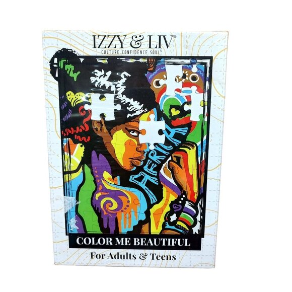 Izzy & Liv Color Me Beautiful For Adults & Teens 500 Pc Puzzle Or Craft Accent - Picture 1 of 7